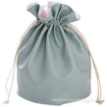 Drawstring Cosmetic Accessories Organizer PU Makeup Pouch